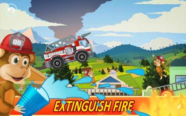 Fire Fighters Racing for Kids screenshot 1