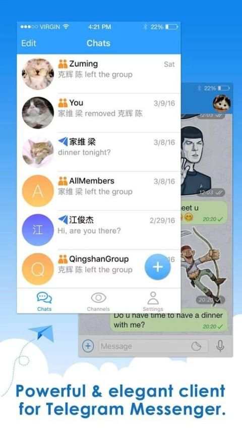 Telepal for Telegram Messenger screenshot 4