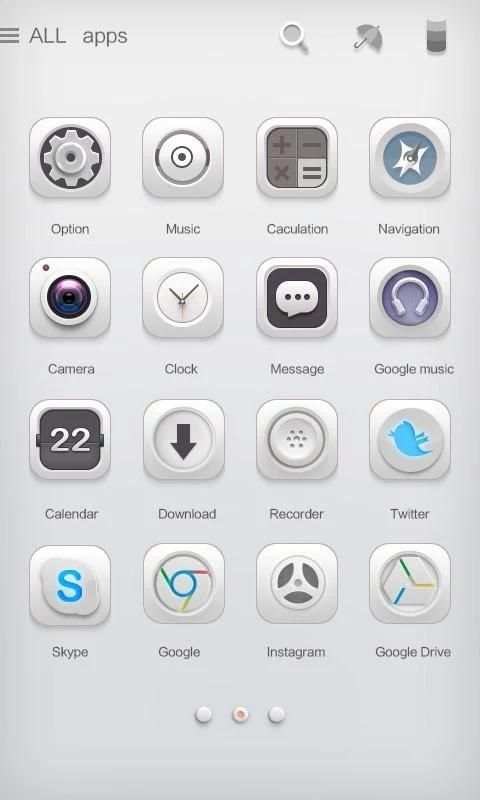 White Soul GO Launcher Theme screenshot 3