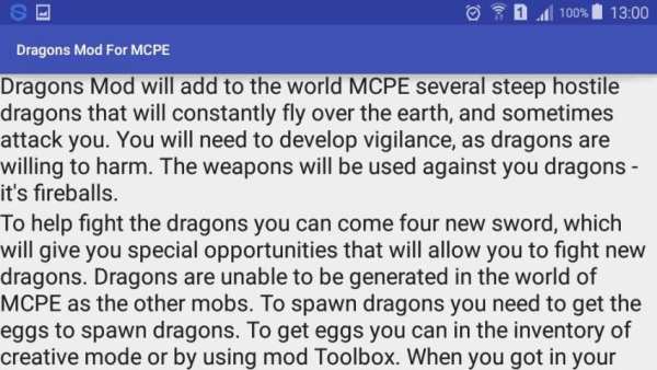 Dragons Mod For MCPE screenshot 1