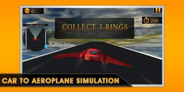 Flying Car Air Racing Stunt 3D 3 تصوير الشاشة