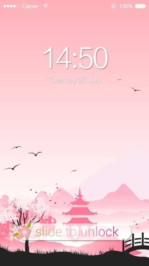 AppLock Theme Sakura 1 تصوير الشاشة