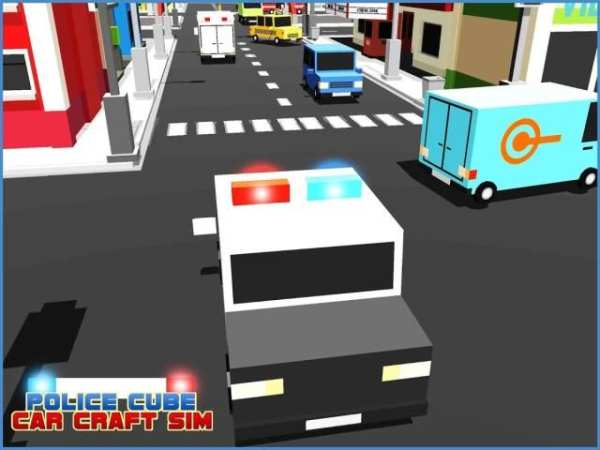 Police Car Craft Cube 3D Sims screenshot 9