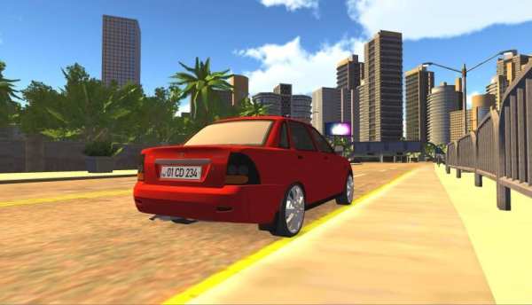 Car Simulator Driving : Lada Priora Tuning स्क्रीनशॉट 9