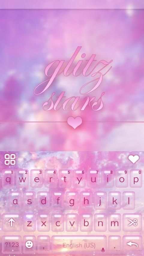 Glitz Star Emoji KeyboardTheme 4 تصوير الشاشة