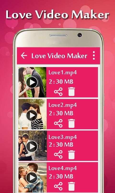 Love Video Maker स्क्रीनशॉट 7