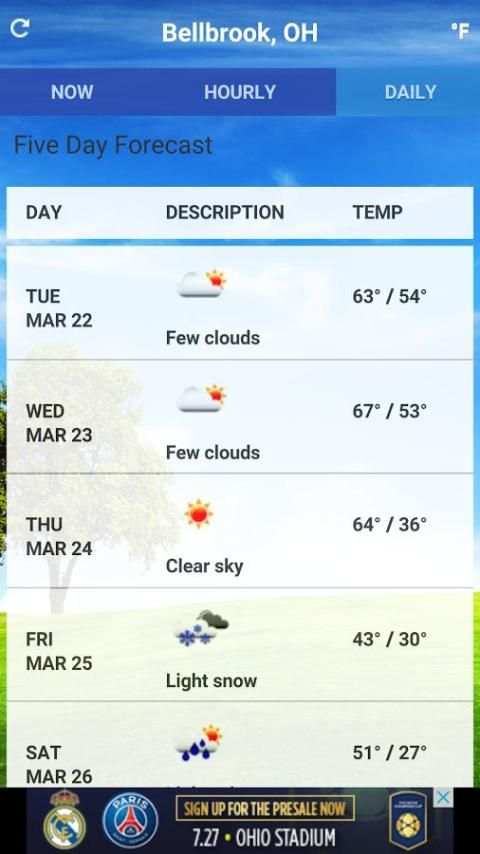 Weather Forecast - App screenshot 1
