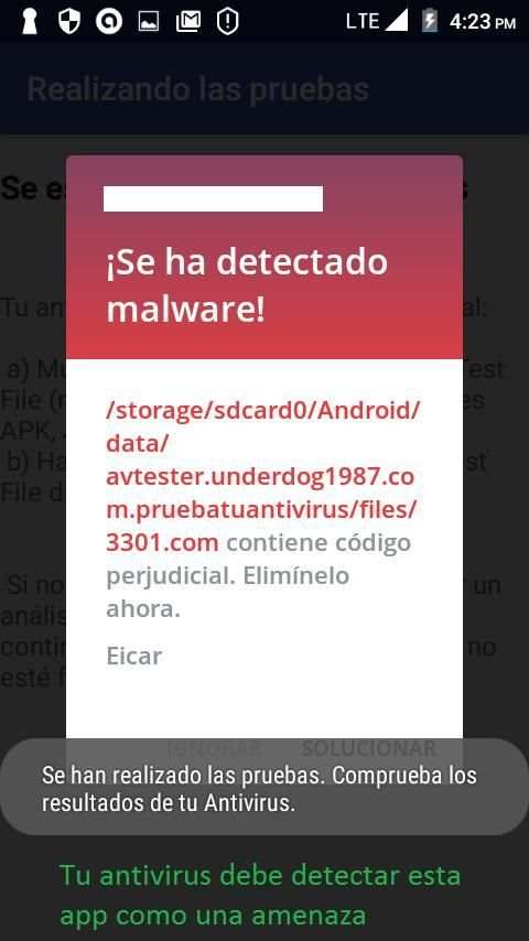 Prueba tu Antivirus screenshot 2