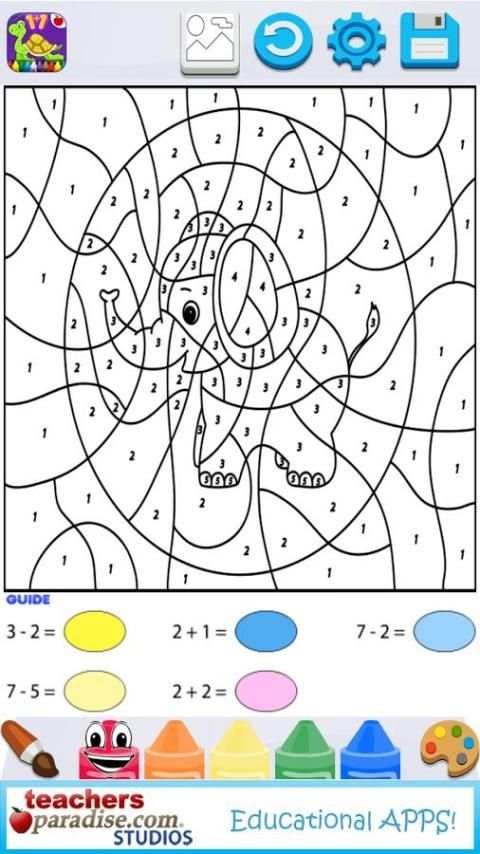 Kids Math Paint by Number Game screenshot 10