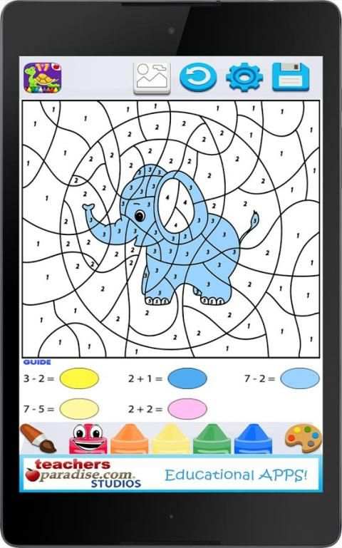 Kids Math Paint by Number Game 3 تصوير الشاشة