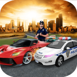 सीमा पुलिस कार भागने आइकन