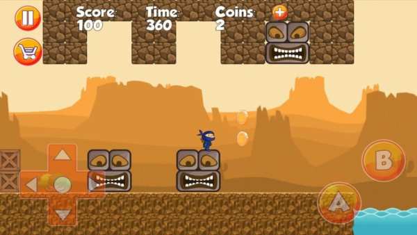 Ninja Super Mari's World screenshot 2