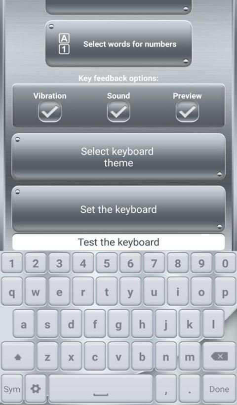 Silver Keyboard with Emojis screenshot 1