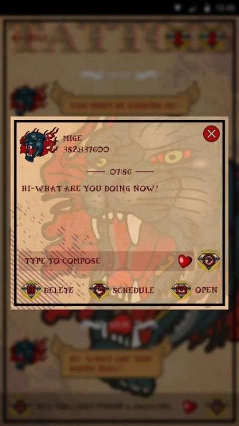 GO SMS PRO TATTOOS THEME screenshot 2