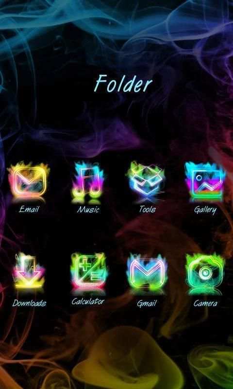 Smoke Colors GO Launcher Theme screenshot 2