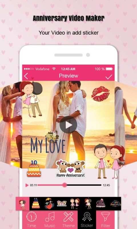 Anniversary Video Maker скриншот 3