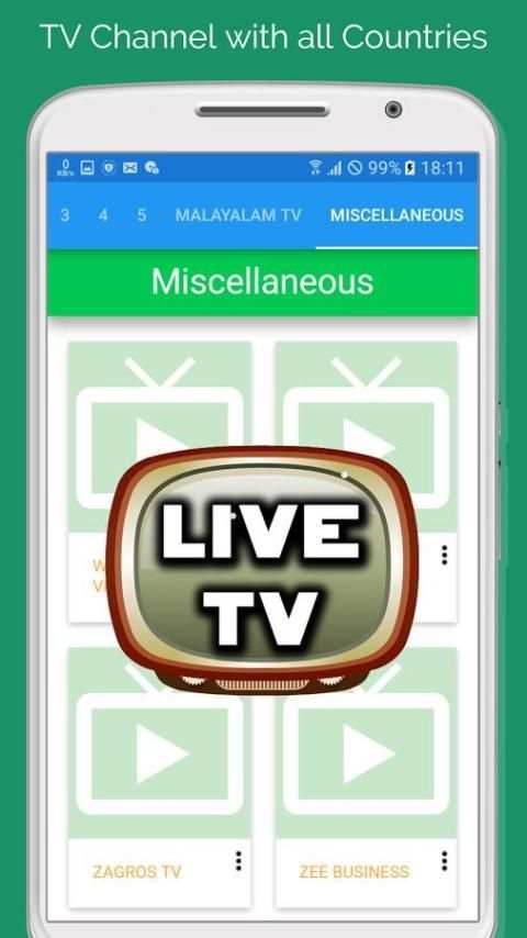 Live TV for android screenshot 1