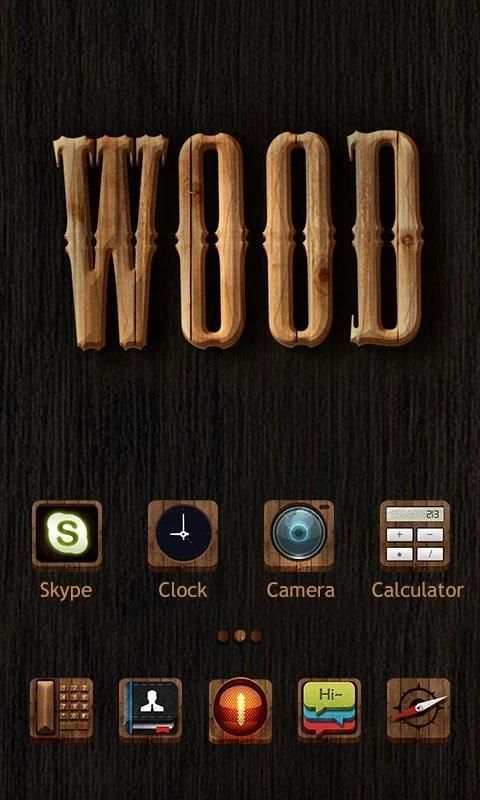 Wood Go Launcher Theme 1 تصوير الشاشة