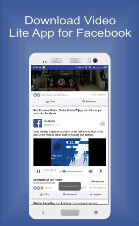 Face Lite for Facebook Lite स्क्रीनशॉट 1