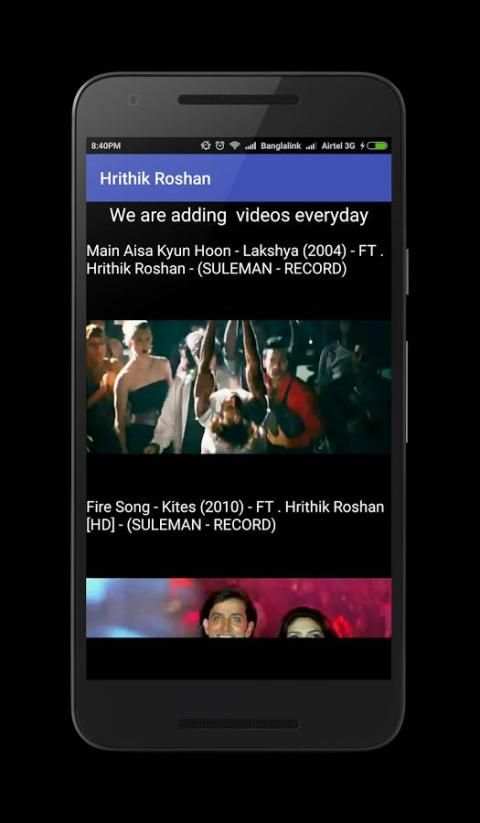 Hrithik Roshan Video Songs 2 تصوير الشاشة