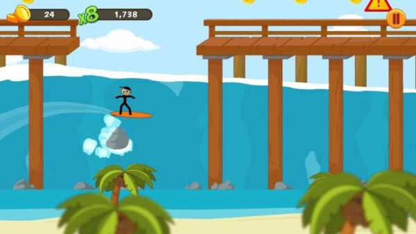 Stickman Surfer 15 تصوير الشاشة