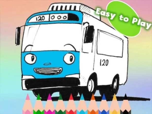 Toya Little Bus Coloring Game screenshot 2