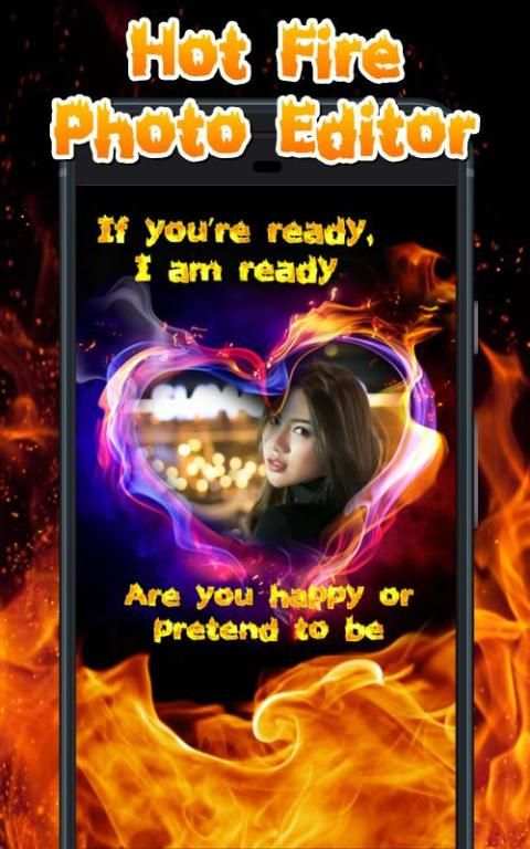 Fire Text Photo Frame screenshot 3