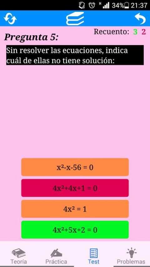 Ecuaciones 1º y 2º grado screenshot 2