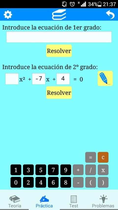 Ecuaciones 1º y 2º grado screenshot 4