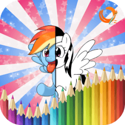 छोटी टट्टू के लिए रंग पुस्तक आइकन