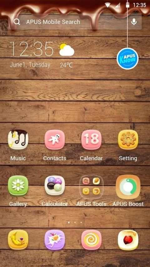 Candy|APUS Launcher theme скриншот 3