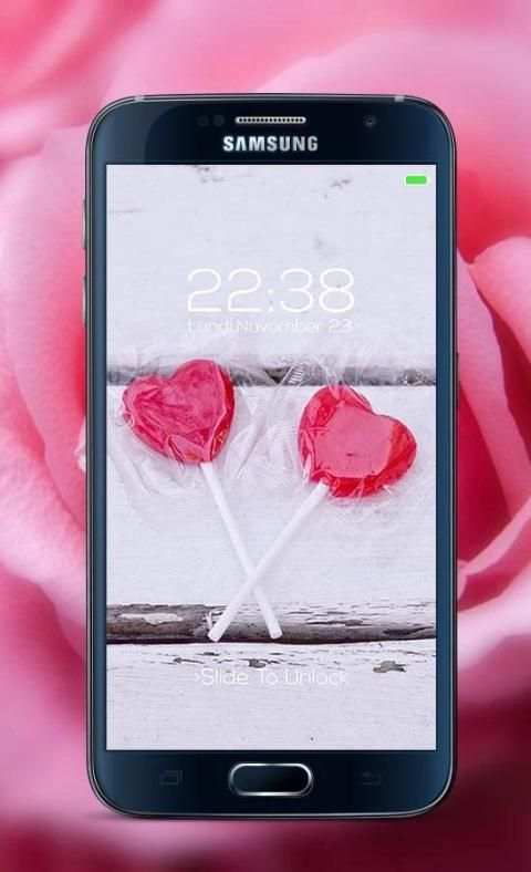 Pink Love password Lock Screen скриншот 2