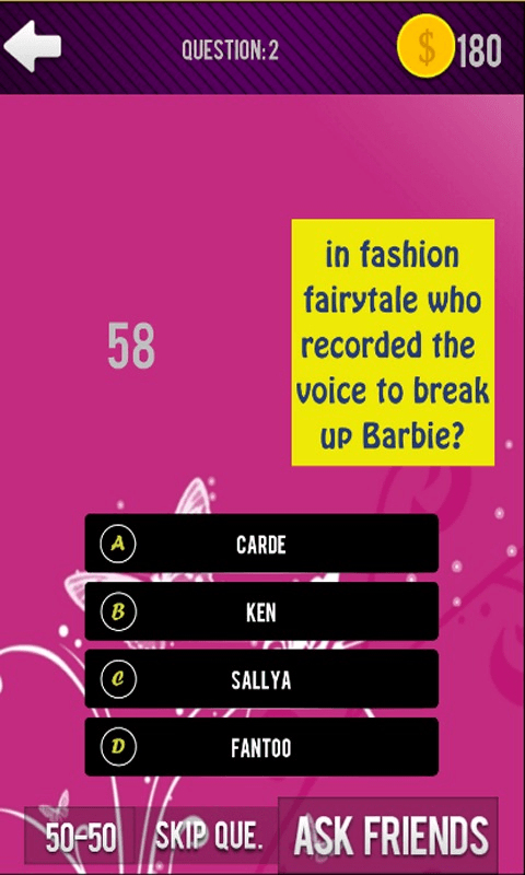 Barbie thumbelina Quiz screenshot 1