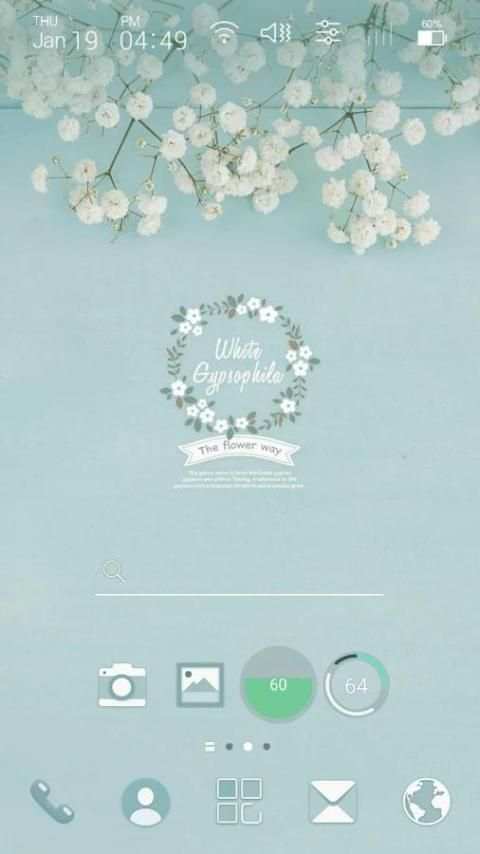 Mint gypsophila Launcher theme screenshot 1