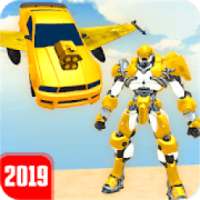 Flying Grand Robot Car Transform Fight 2019