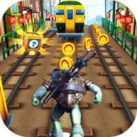 Subway Ninja Surf Turtle logo