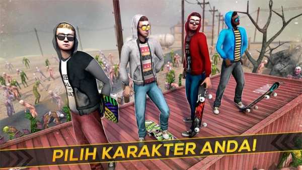 Skateboarding Zombie Lari Game screenshot 1