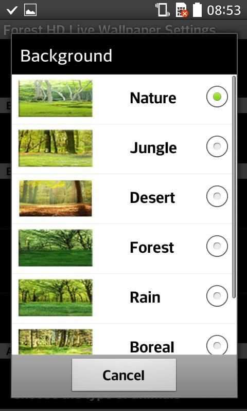 Forest HD Live Wallpaper स्क्रीनशॉट 6