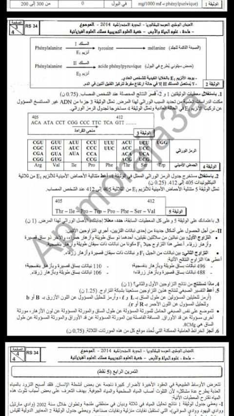 إمتحانات وطنية Examen bac svt screenshot 3