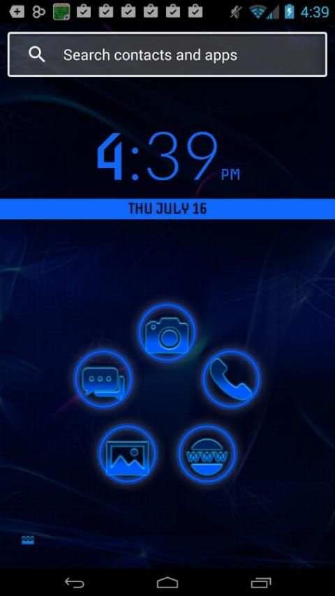 Smart Launcher Blue Neon screenshot 7