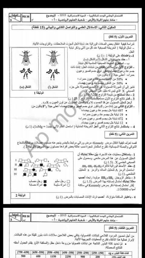 إمتحانات وطنية Examen bac svt screenshot 7