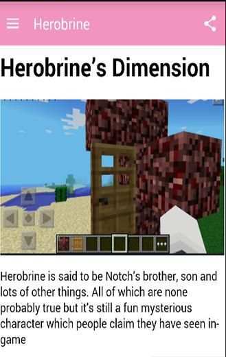 Herobrine Dimension Mod mcpe+ screenshot 1