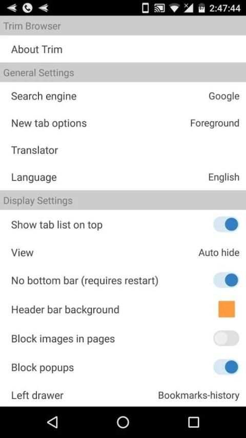 Trim Browser - Fast & Secure screenshot 5