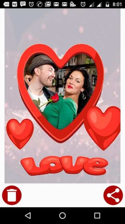 Valentine Day Love Photo Frame स्क्रीनशॉट 1