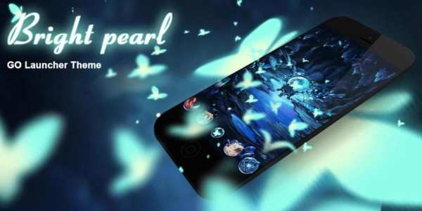 Bright Pearl GO Launcher Theme 1 تصوير الشاشة