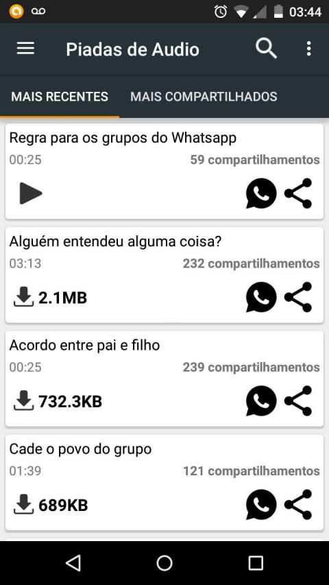 Piadas de Áudio screenshot 3