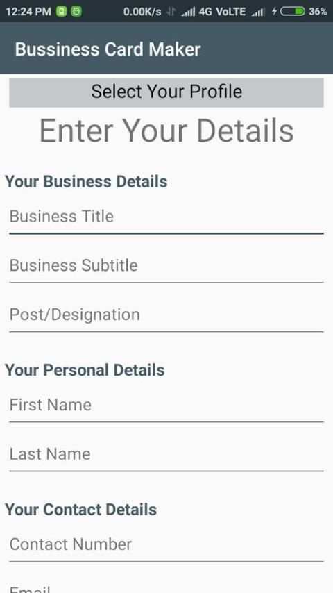 Business Card Maker स्क्रीनशॉट 3