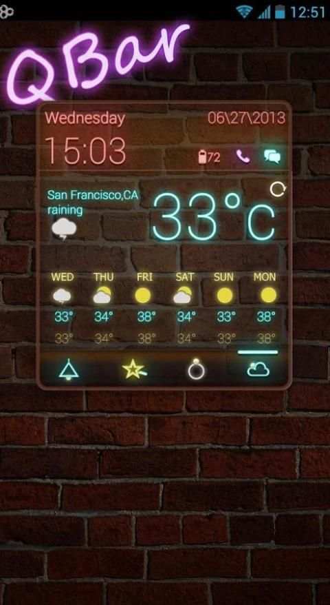 Q Bar Toucher Pro Theme स्क्रीनशॉट 3