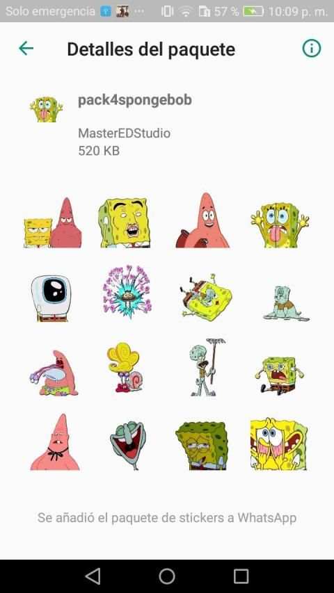 Cartoons Stickers BobEsponja WhatsAp-WAStickerApps screenshot 4