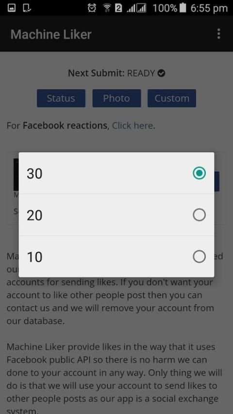 Machine Liker स्क्रीनशॉट 1